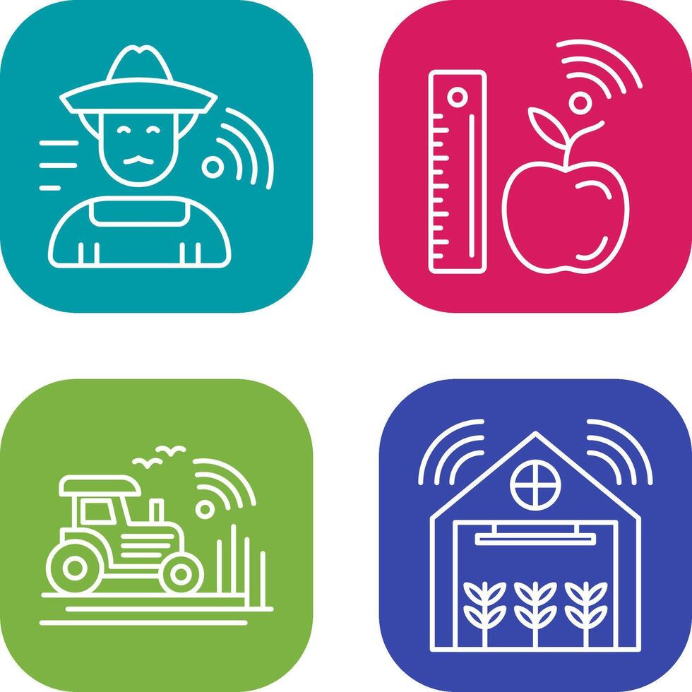Farmer and Measure and Measure Icon vector