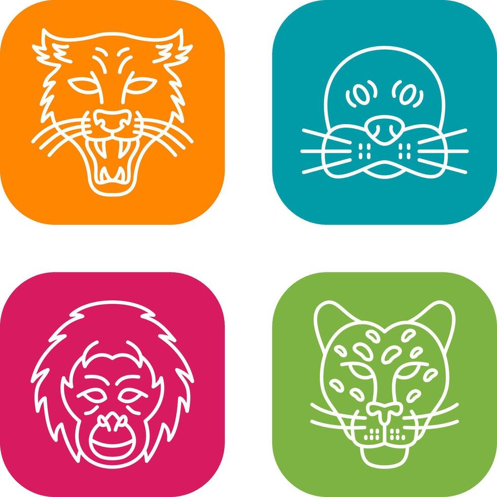 Puma and seal Icon vector