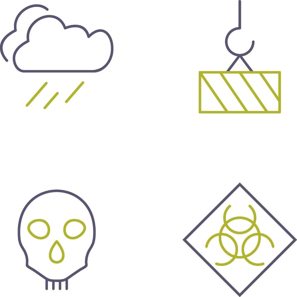 rain and heavy machinery Icon vector