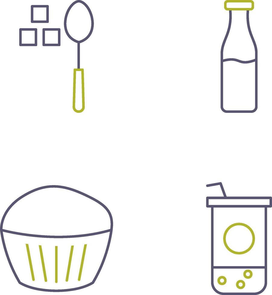 sugar and Milk bottle Icon vector