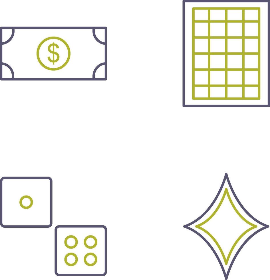 dollar bill and table of rates Icon vector