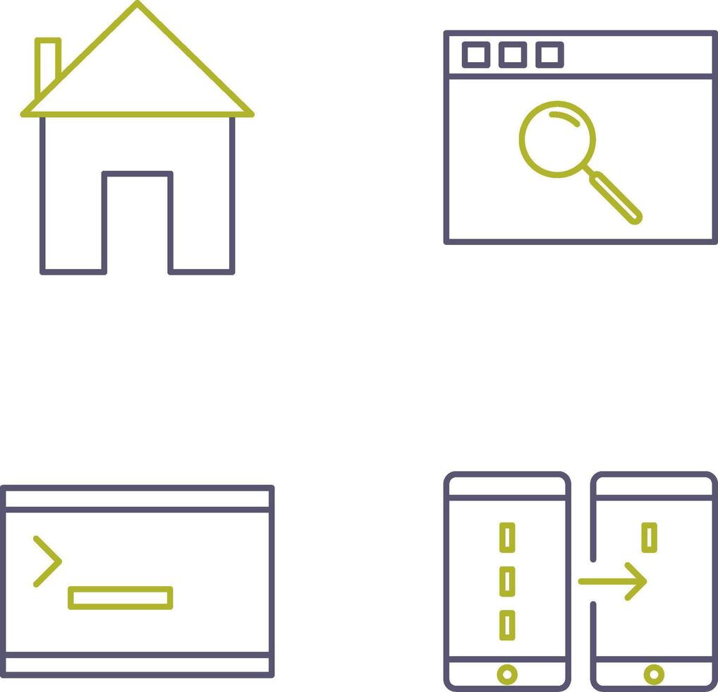 homepage and browser Icon vector