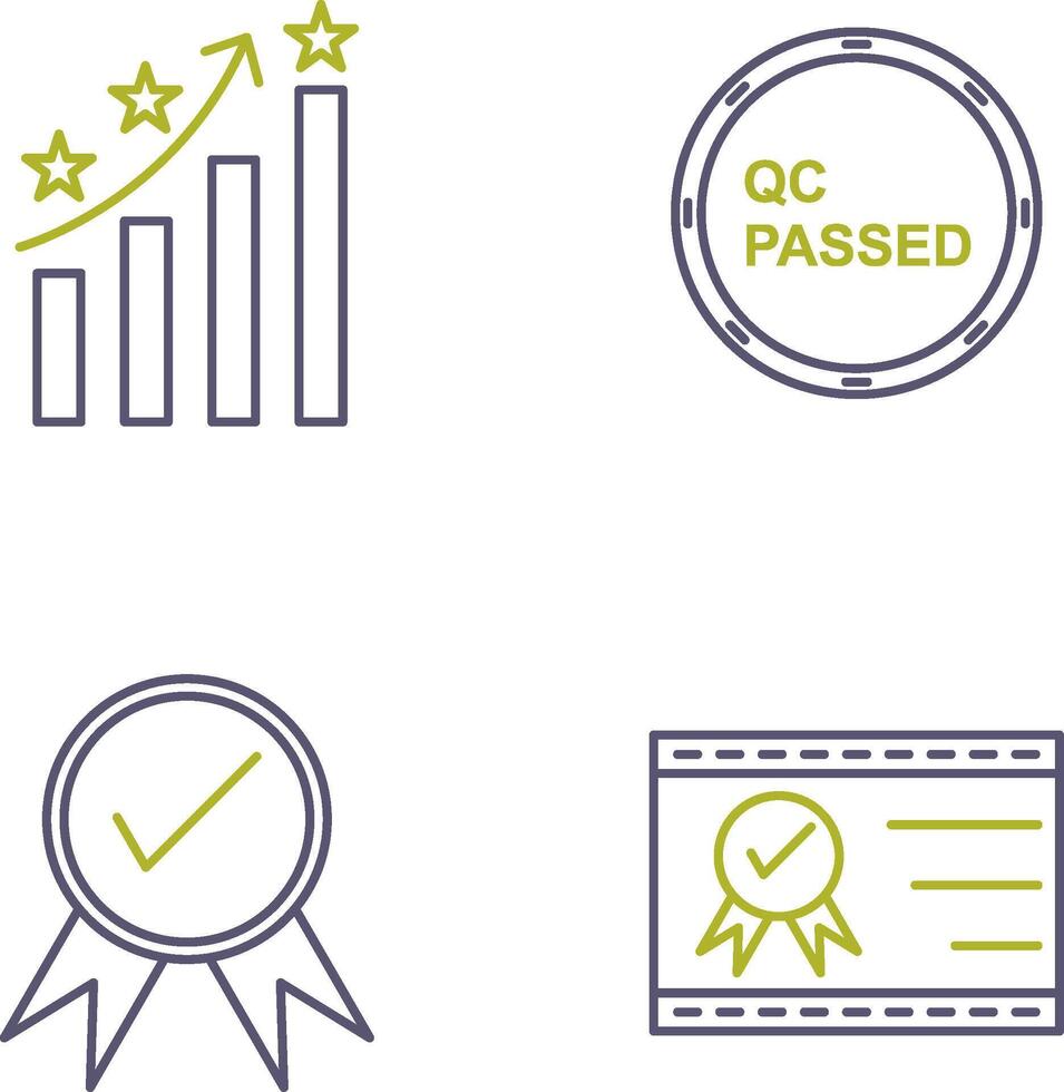 Reputation Management and QC Passed Icon vector