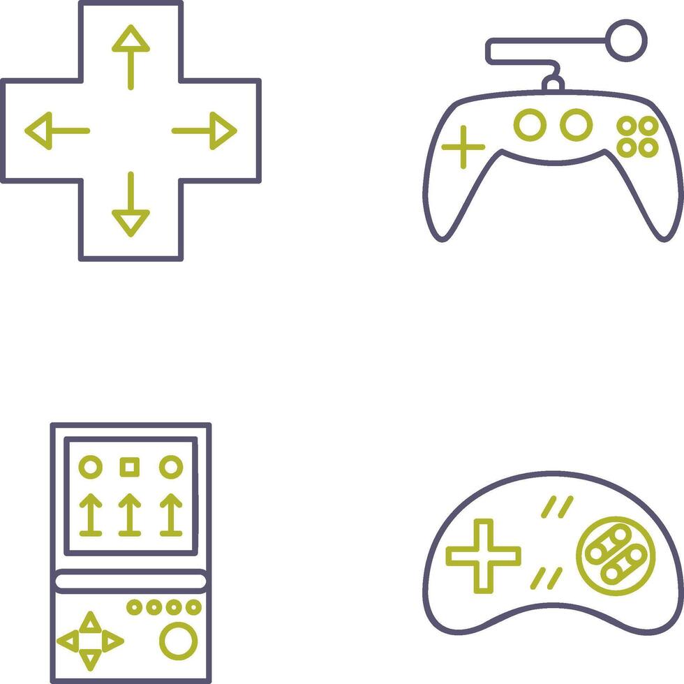 Direction Key and Gaming Control Icon vector