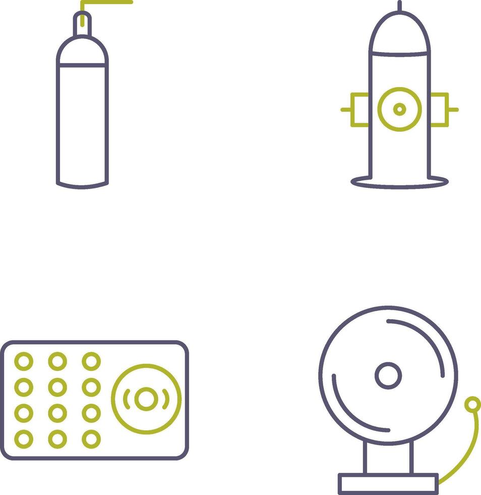 hydrant and oxygen tank Icon vector