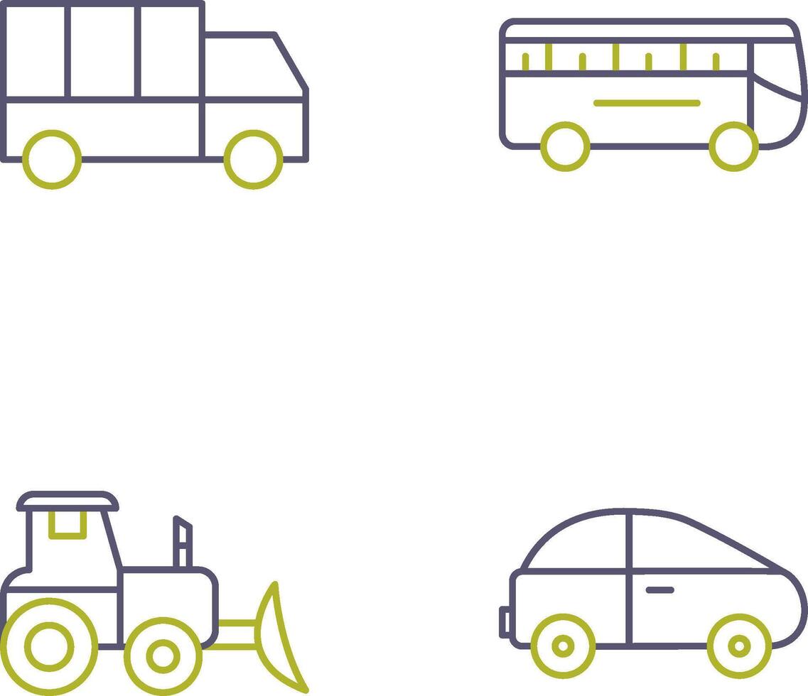 Truck and Bus Icon vector