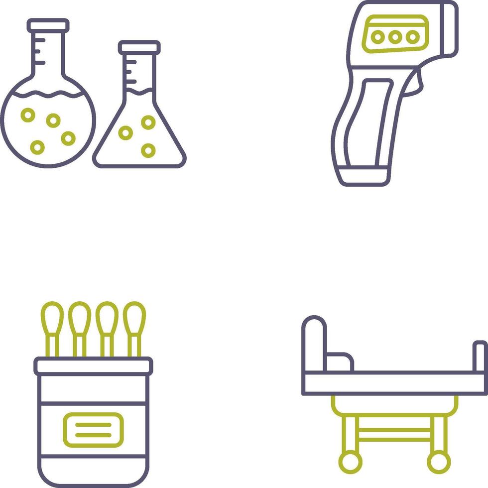 Flask and indicator Icon vector