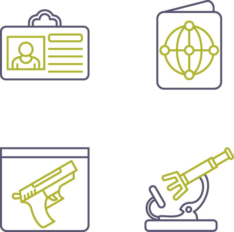 Criminal Card and Passport Icon vector