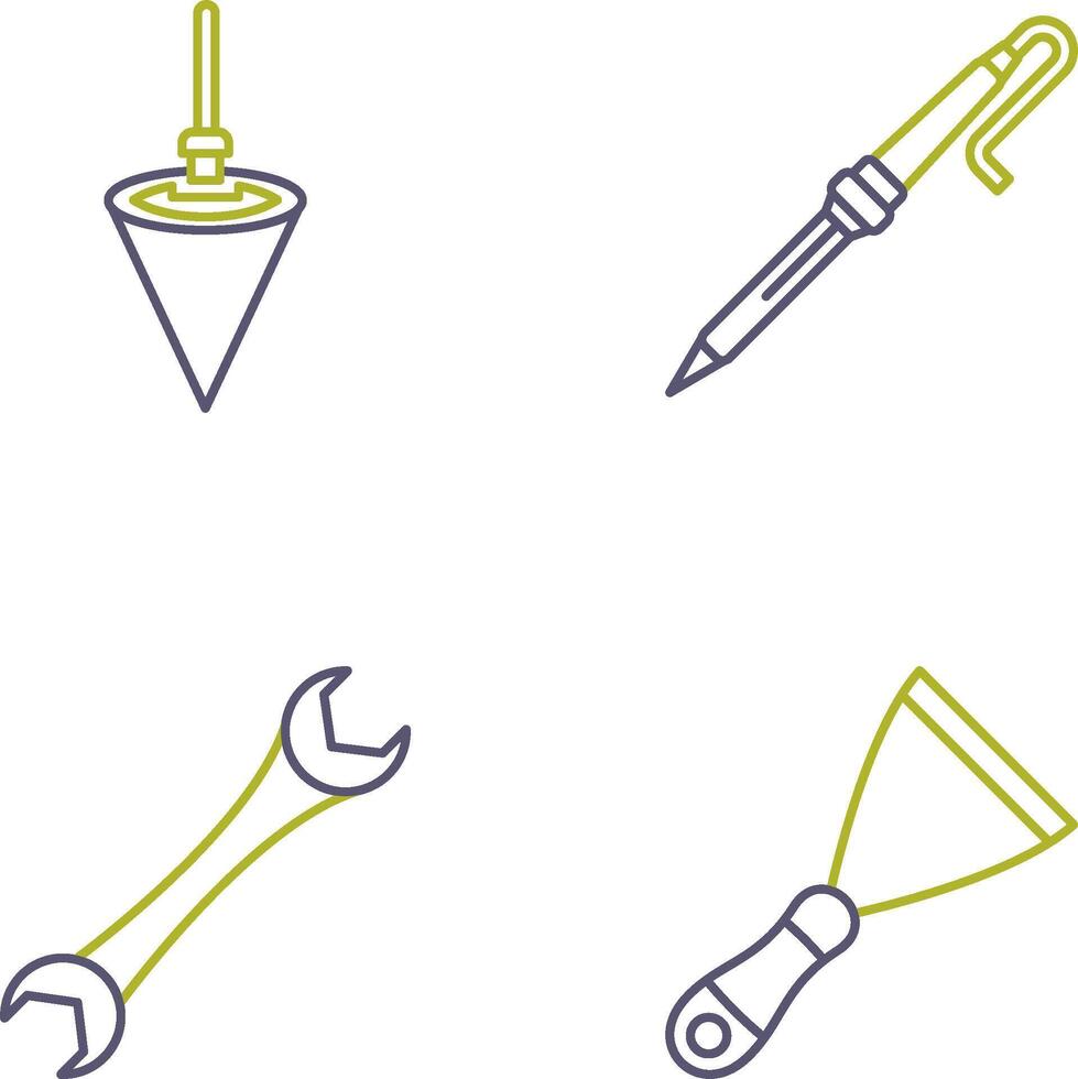 Plumb Bob and Soldering Icon vector