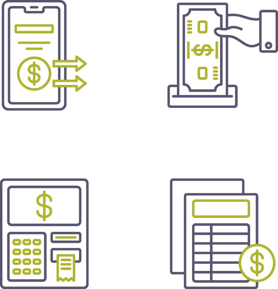 Deposit and Transfer Icon vector