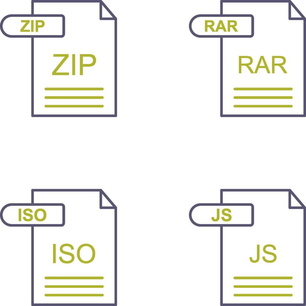 ZIP and RAR Icon vector