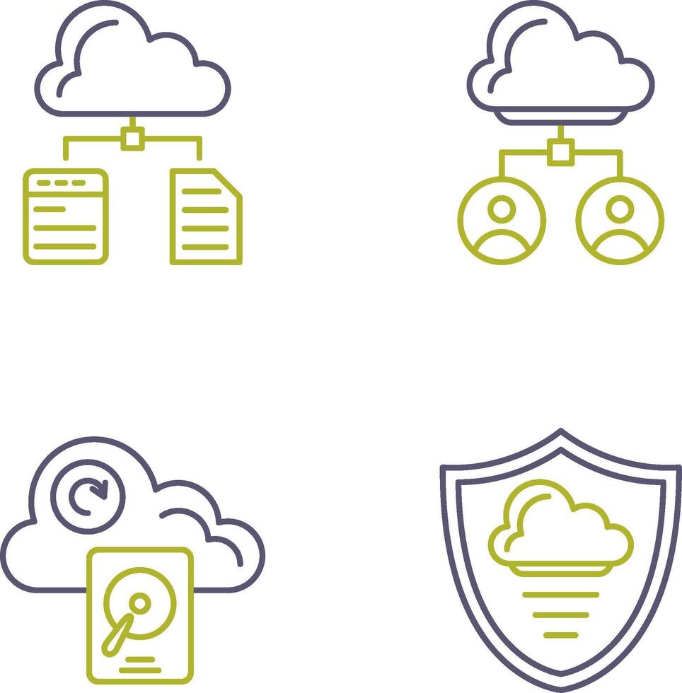 File and Cloud Icon vector