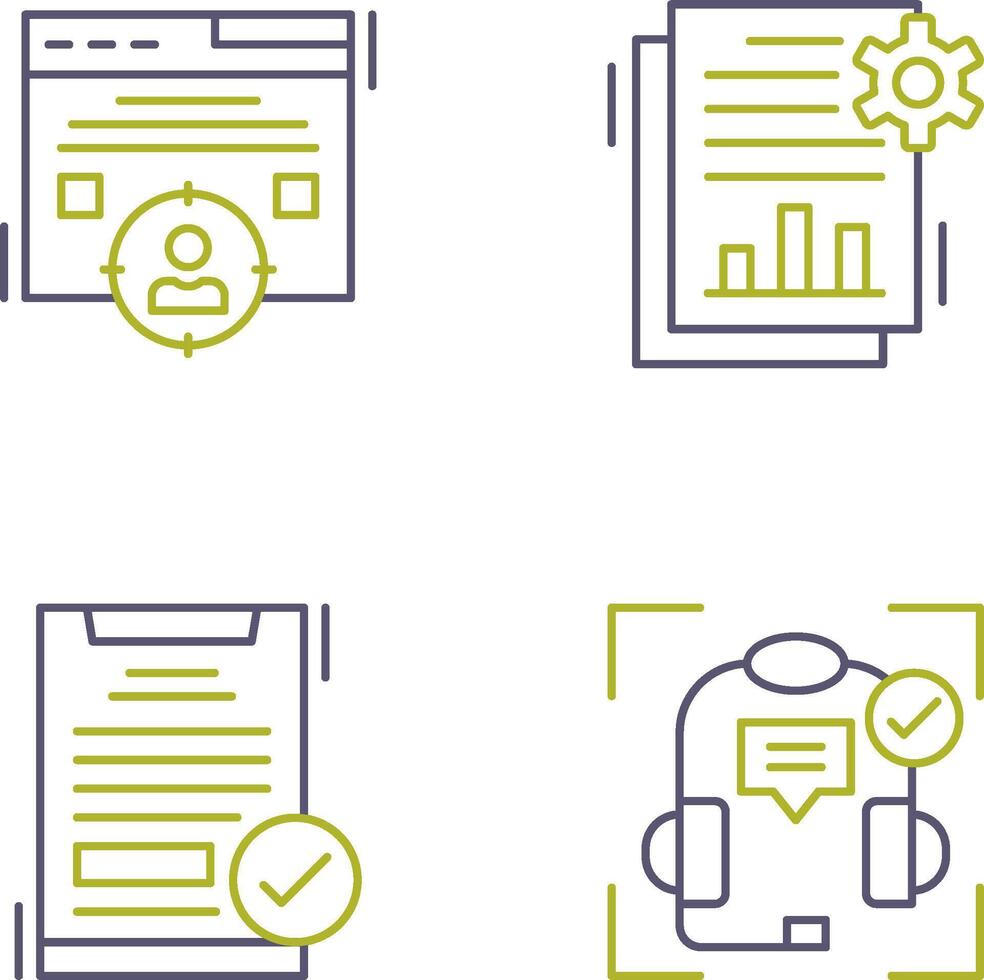 Target Audience and SEO Report Icon vector