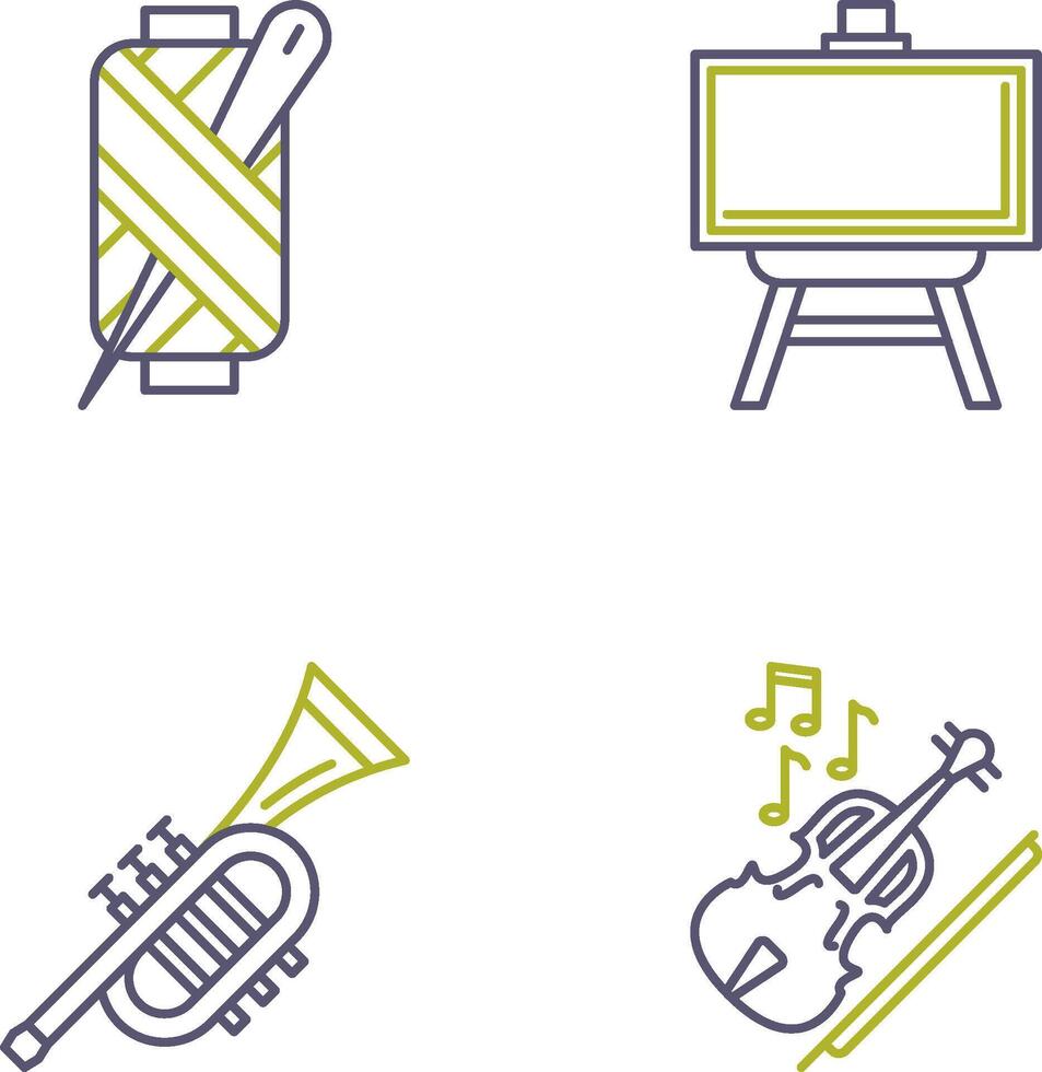 Needle and Easel Icon vector
