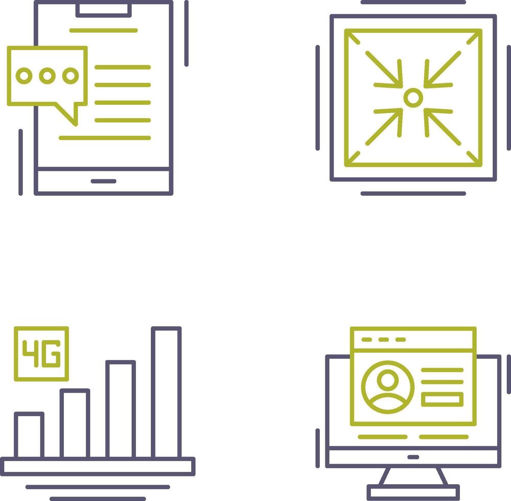 Chat and Minimize Icon vector