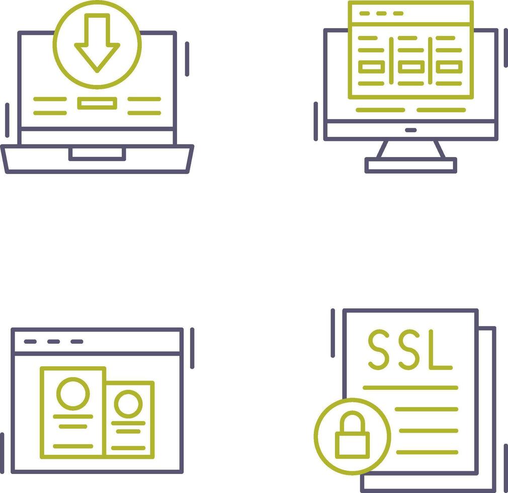 Downlaod and Layout Icon vector