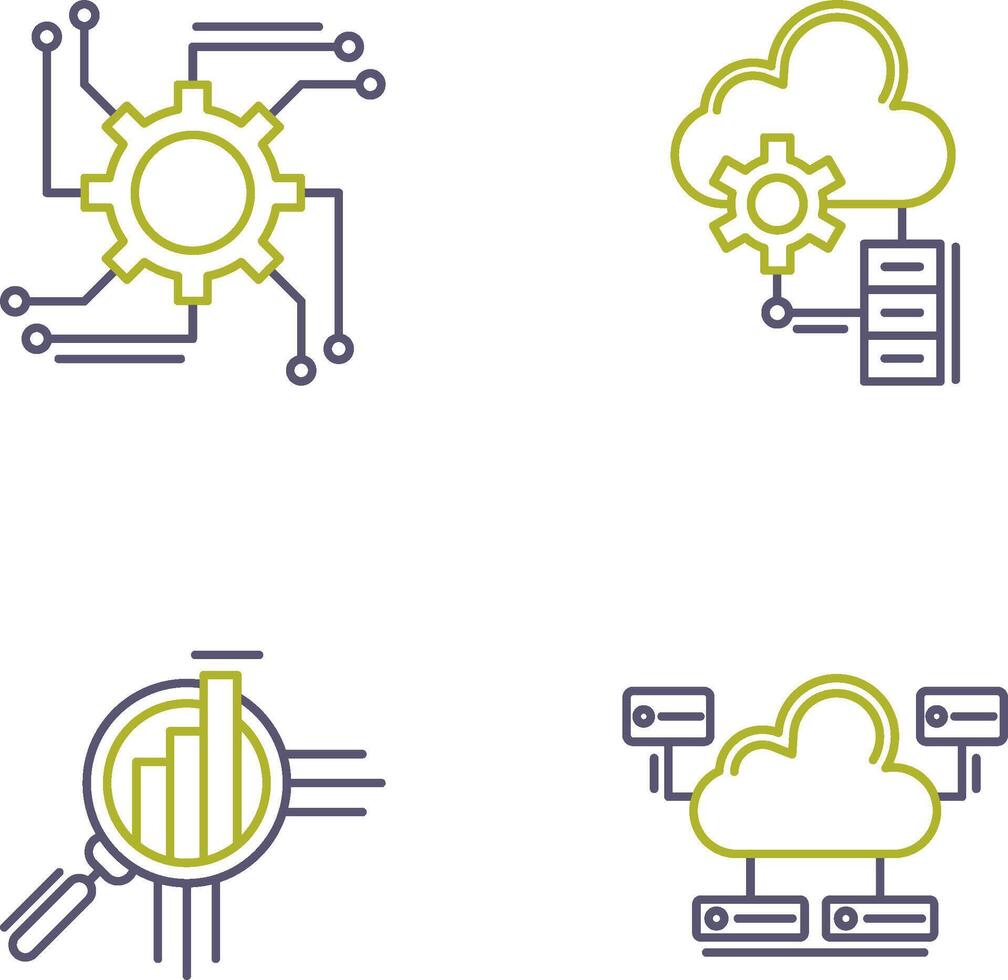 Automation and Big Data Icon vector