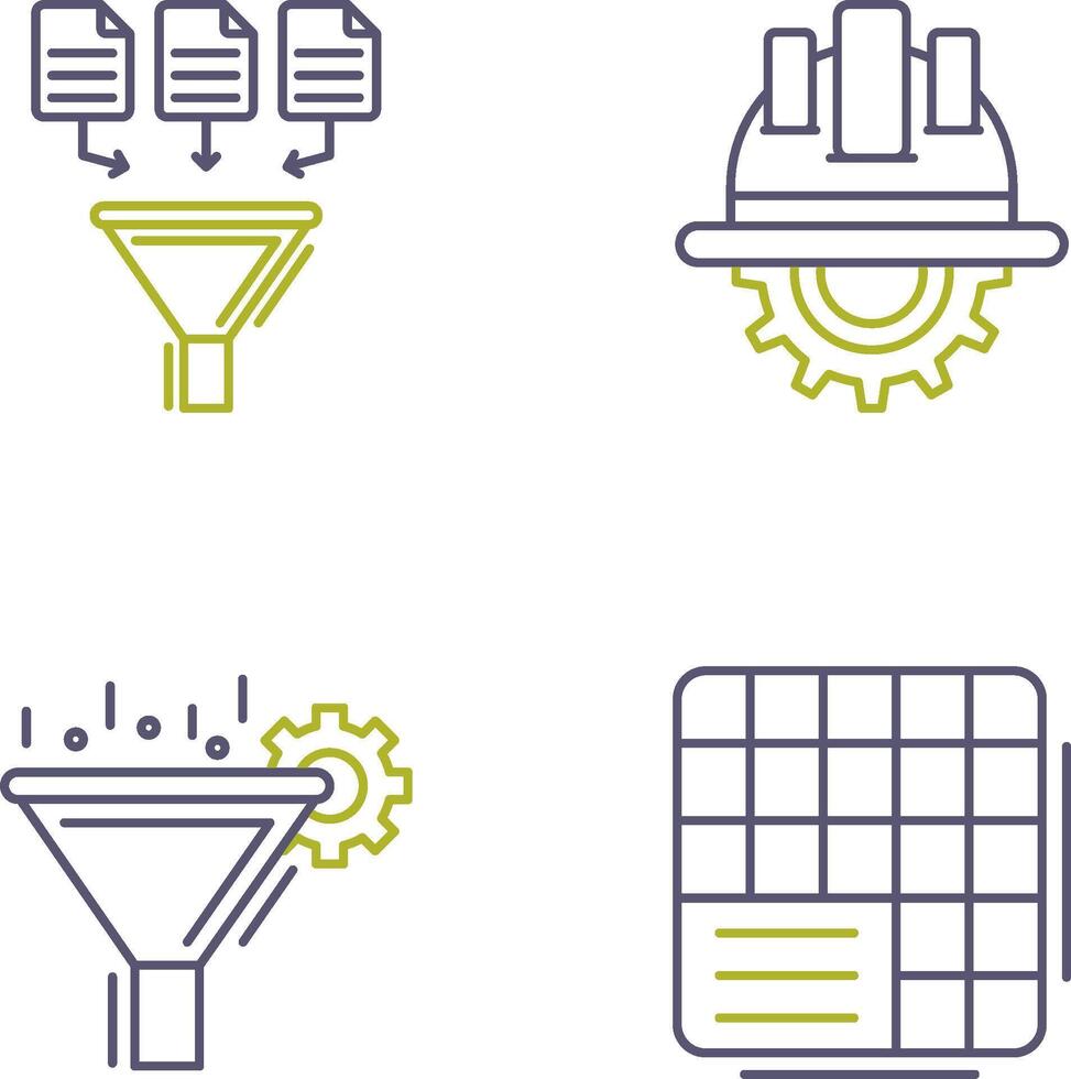 Data Collection and Engineering Icon vector