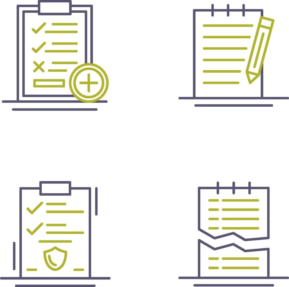 Medical Examination List and Check Up List Icon vector