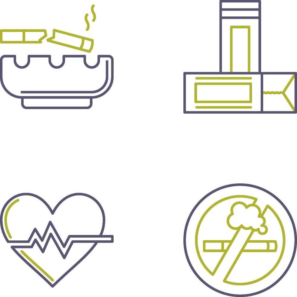 Broken Cigarette and Chewing Gum Icon vector