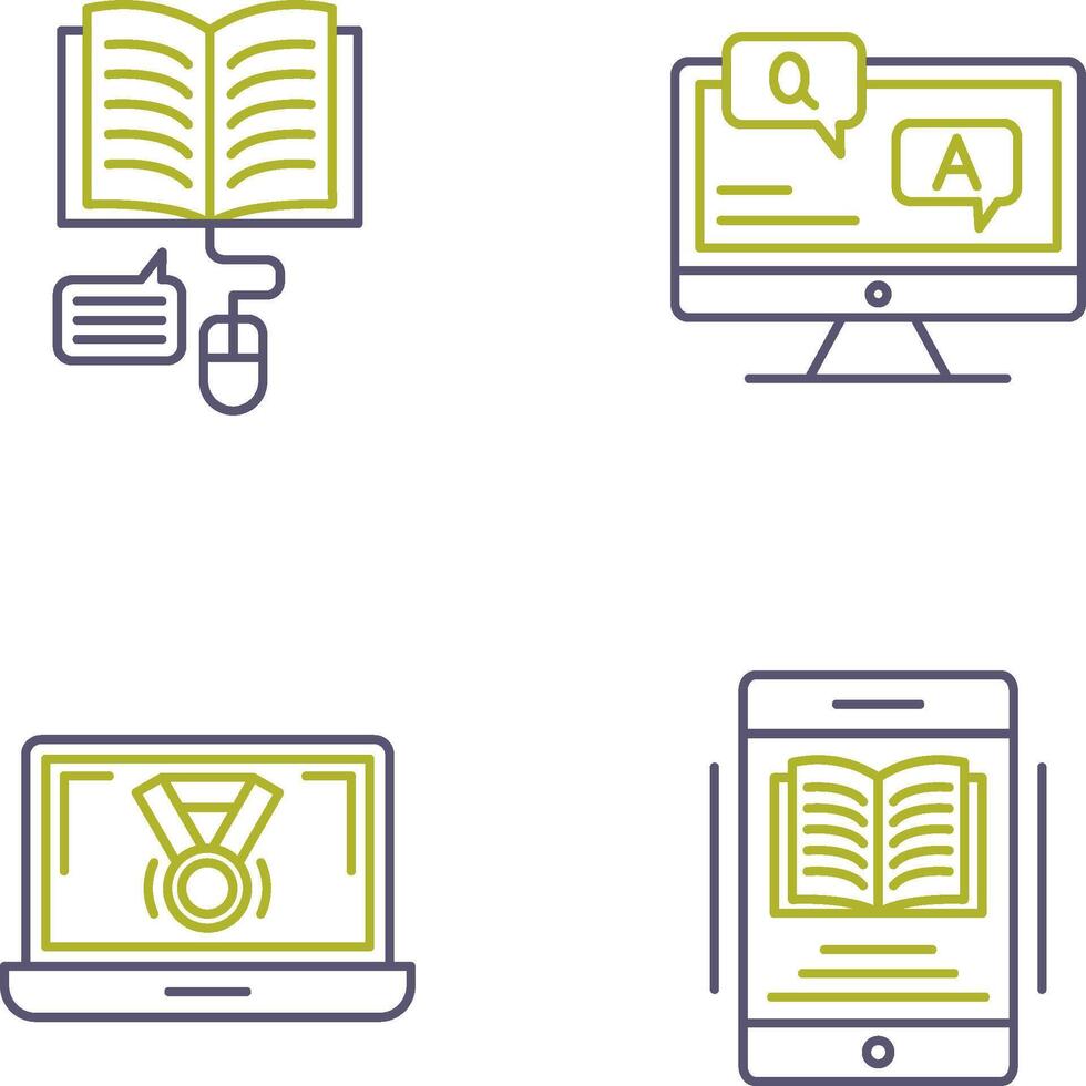 Online Learning and Faq Icon vector
