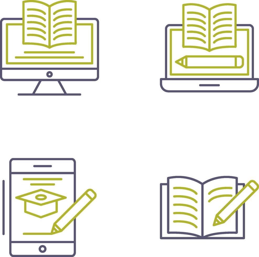 Digital Learning and Written Icon vector