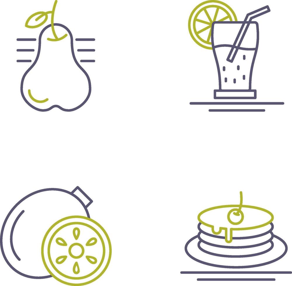 Pear and Orange Juice Icon vector