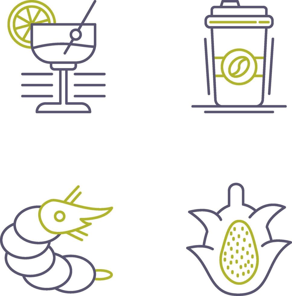 Martini and Coffee Cup Icon vector