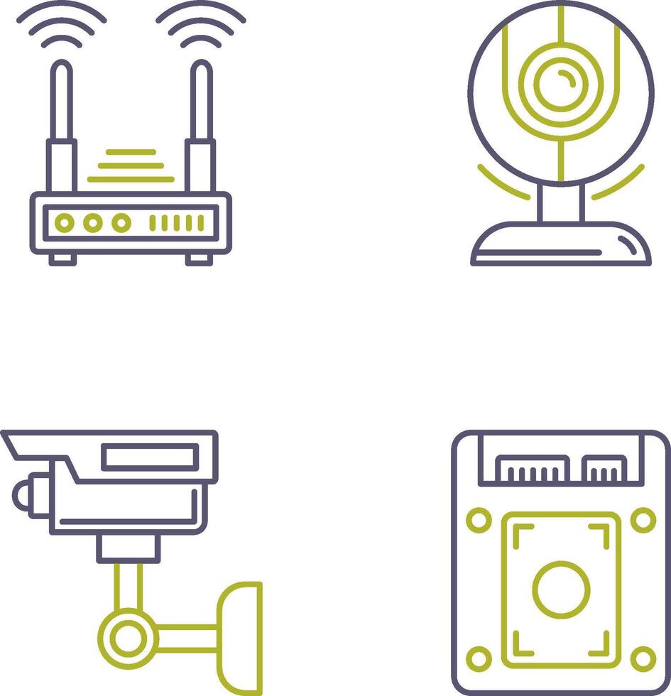 Router and Web Cam Icon vector