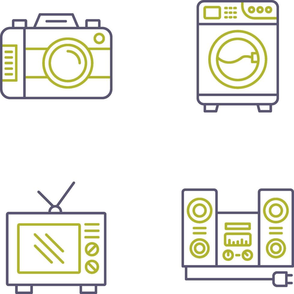 Digital Camera and Washing Icon vector