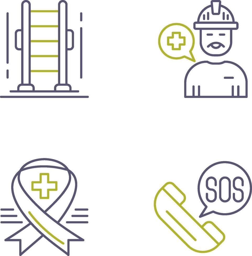 Ladder and Support Icon vector