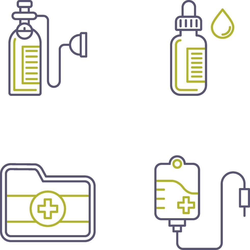 Oxygen and Dropper Icon vector