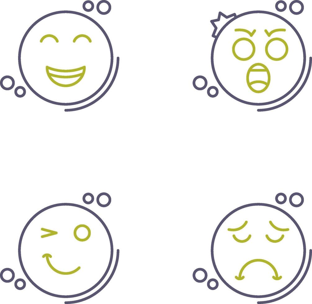 Shock and Happy Icon vector