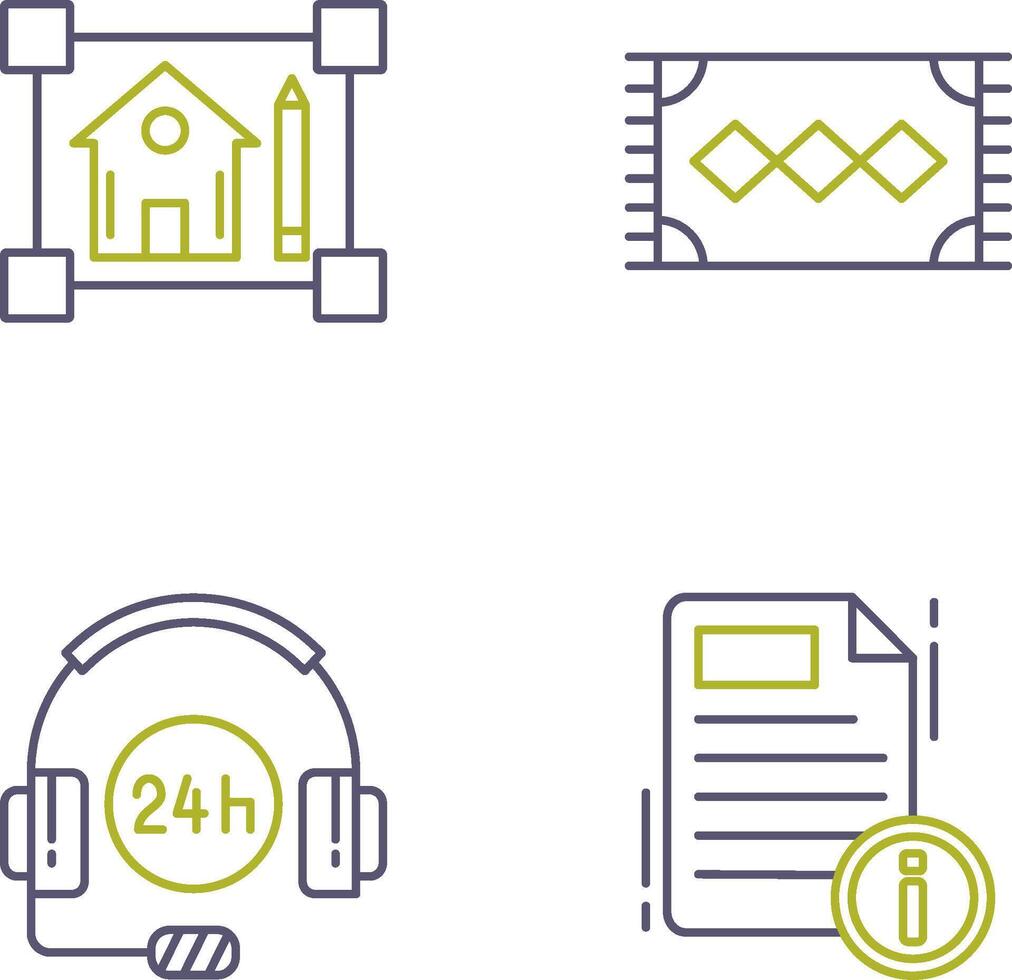 blueprint and rug Icon vector