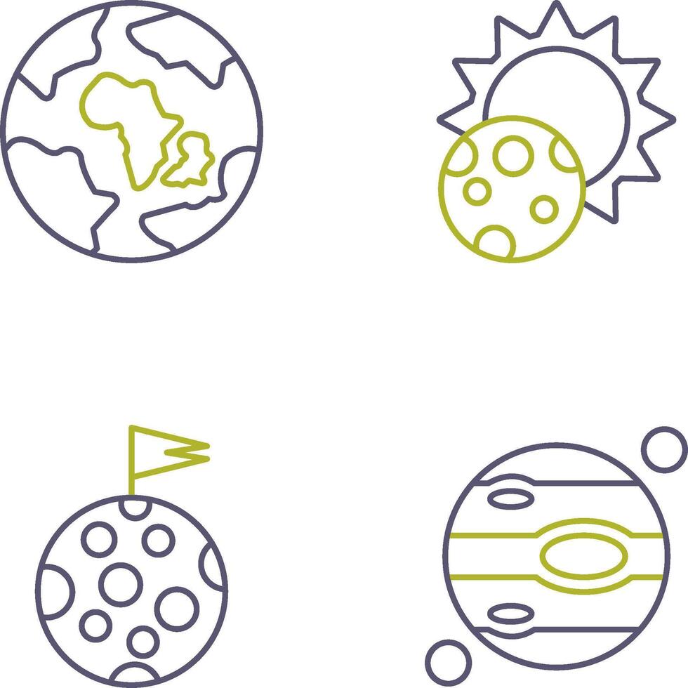 earth and eclipse Icon vector