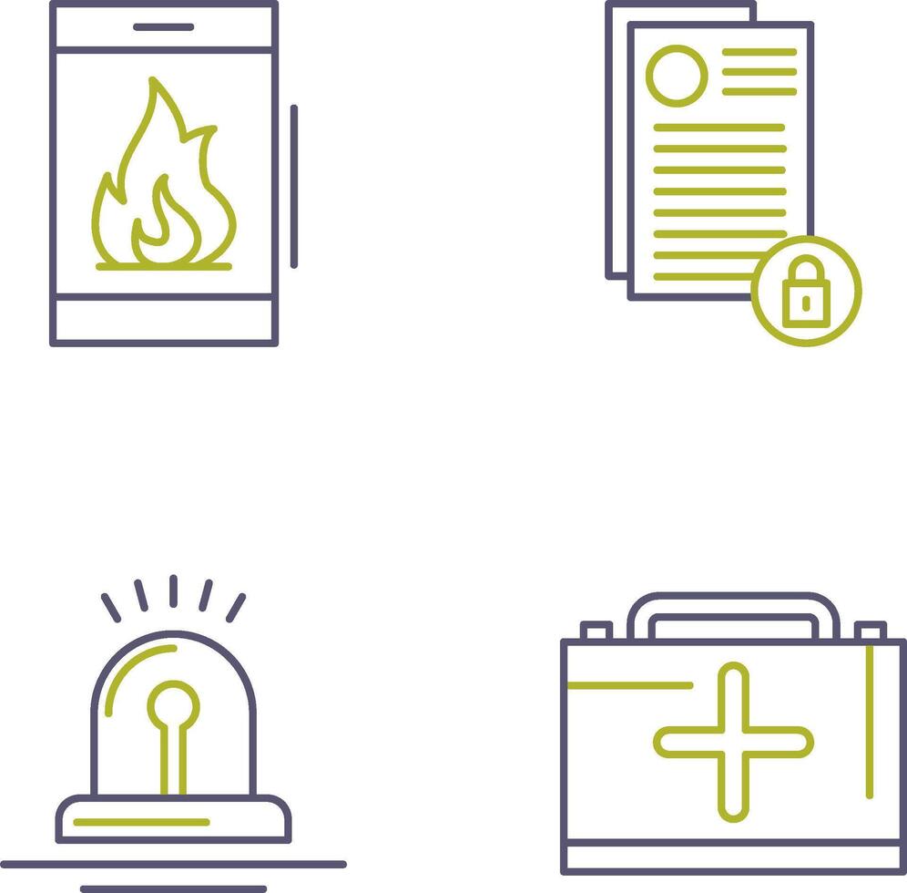 Fire and Privacy Icon vector