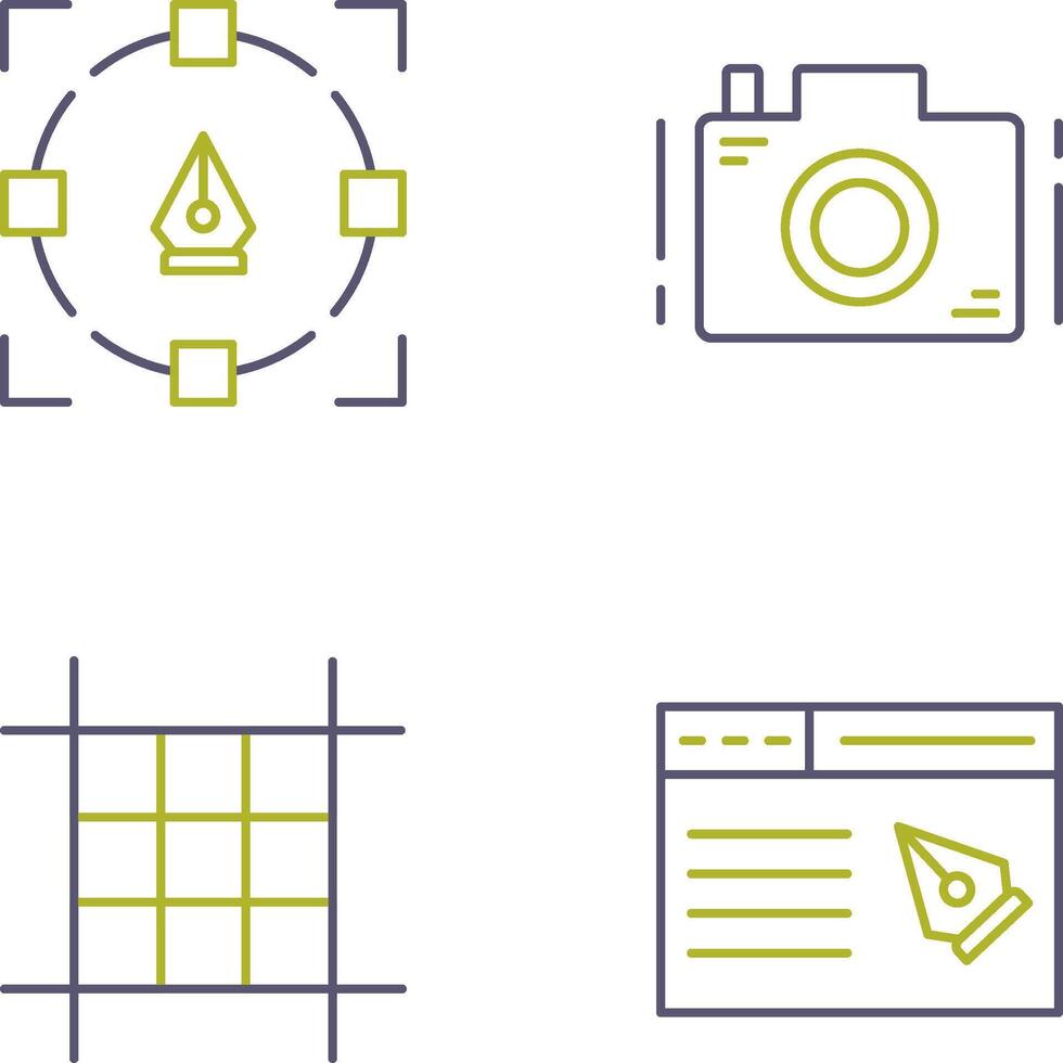 Camera and Icon vector