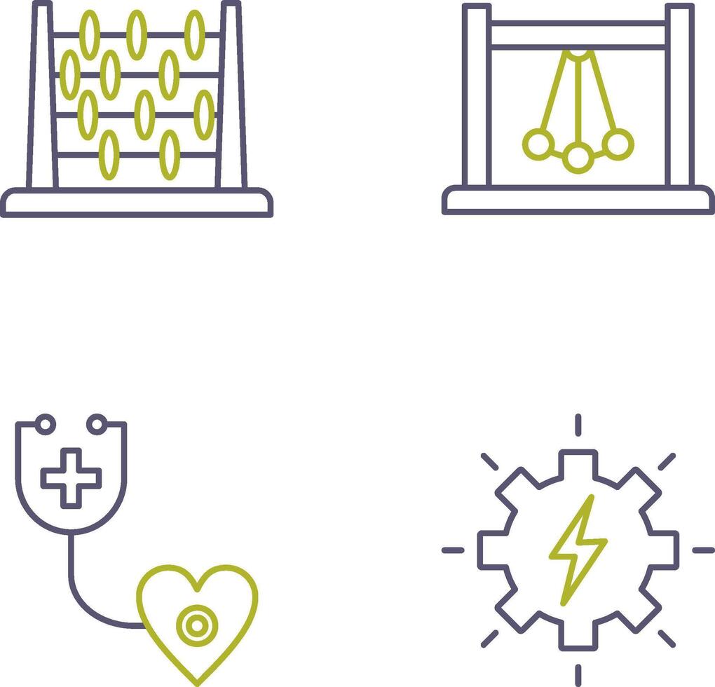 Abacus and Pendulum Icon vector