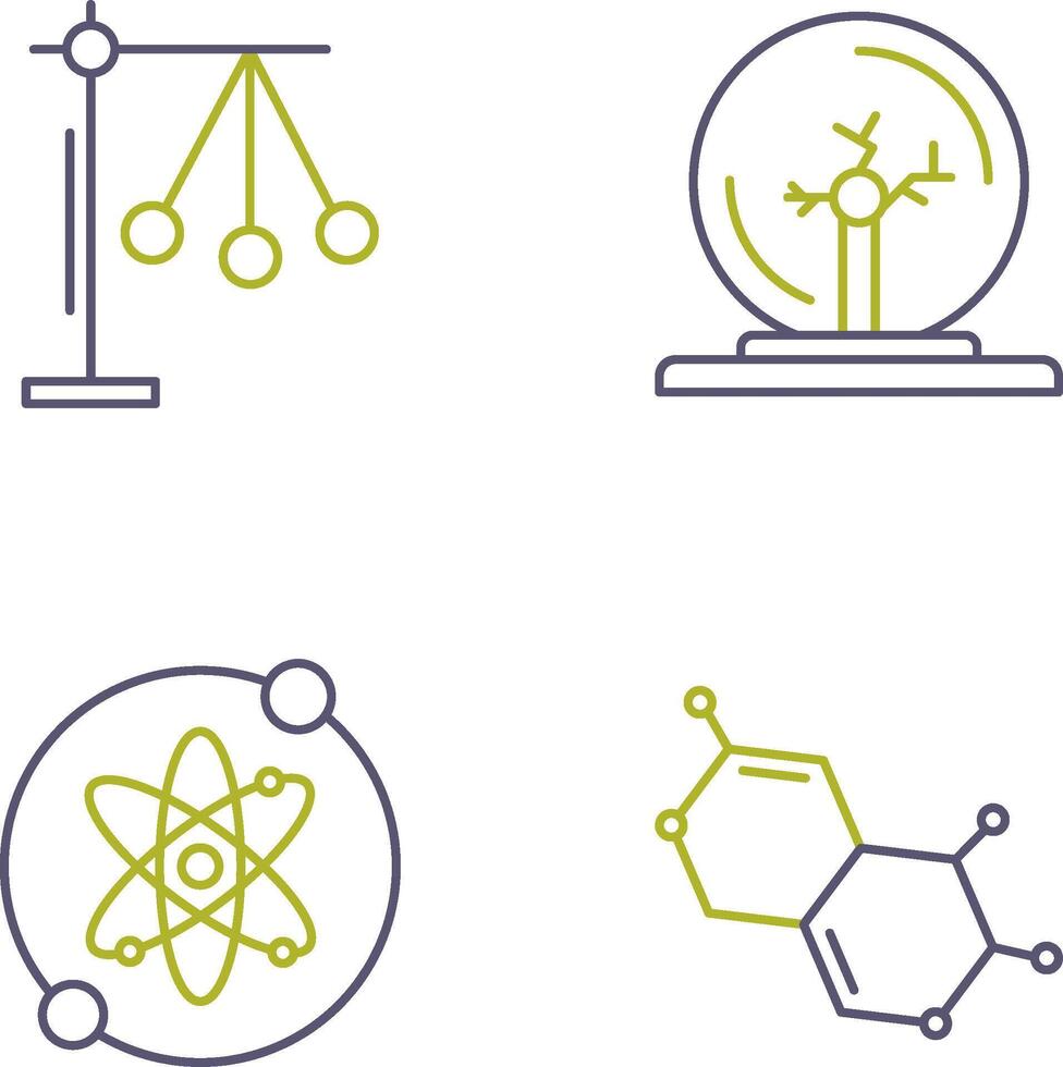 Pendulum and Plasma Ball Icon vector