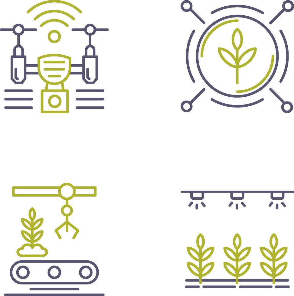 Analytics and Drone Icon vector