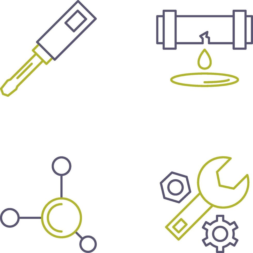 Screwdriver and Leak Icon vector