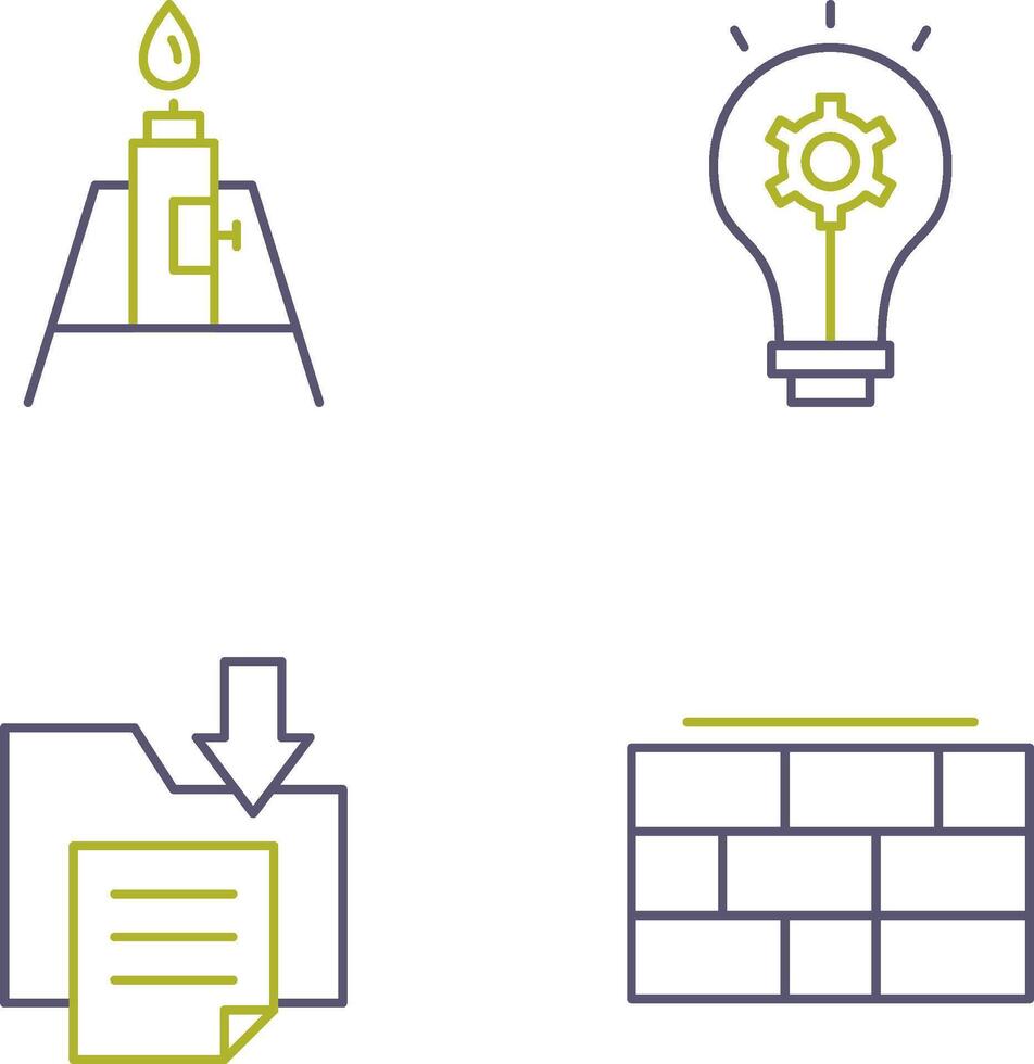 Burner and Idea Icon vector