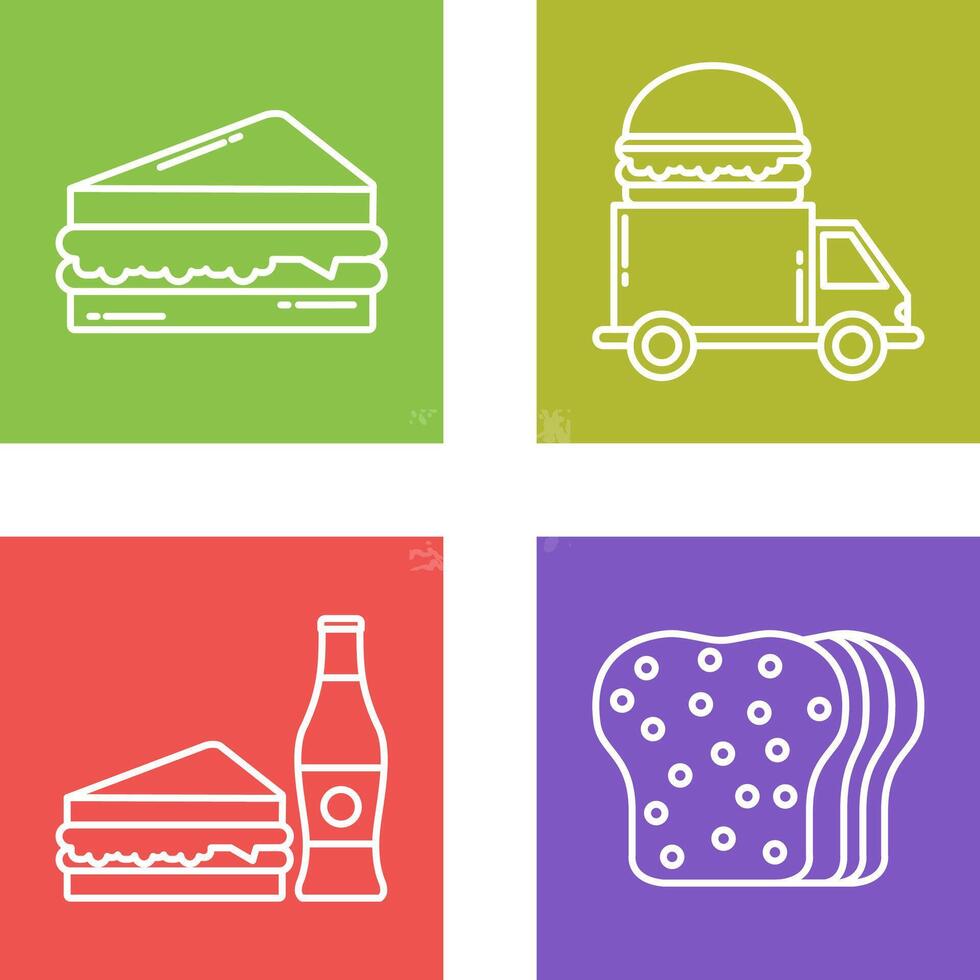 Sandwich and Fast Food Icon vector
