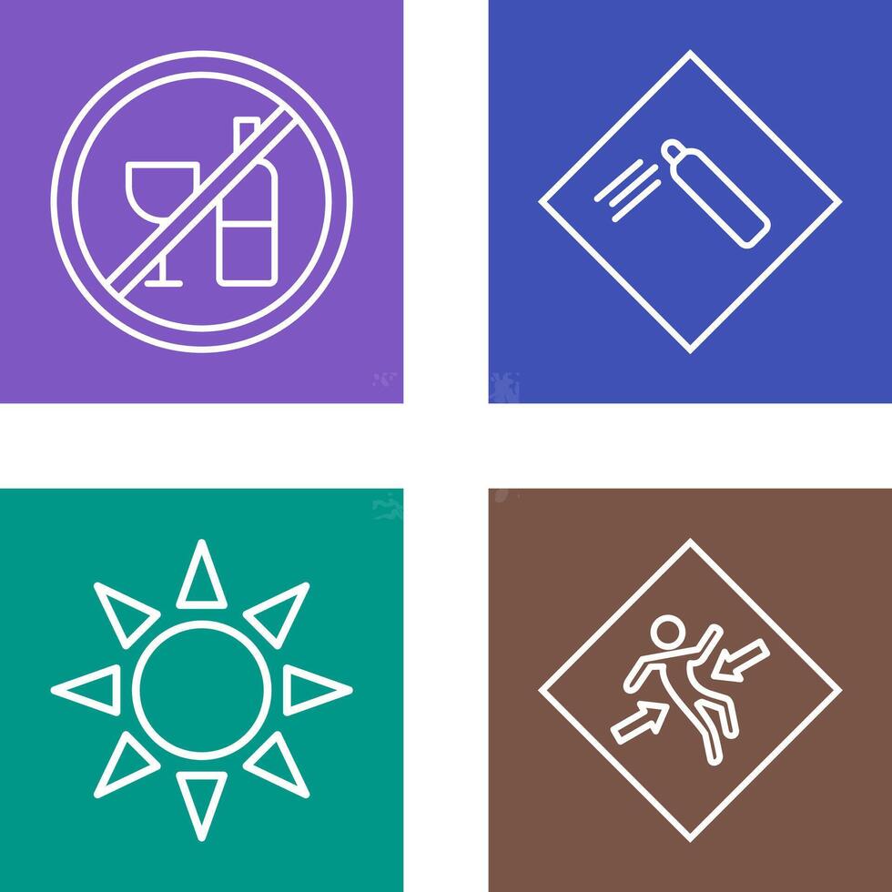 Pressurized cylinder And no drinking Icon vector