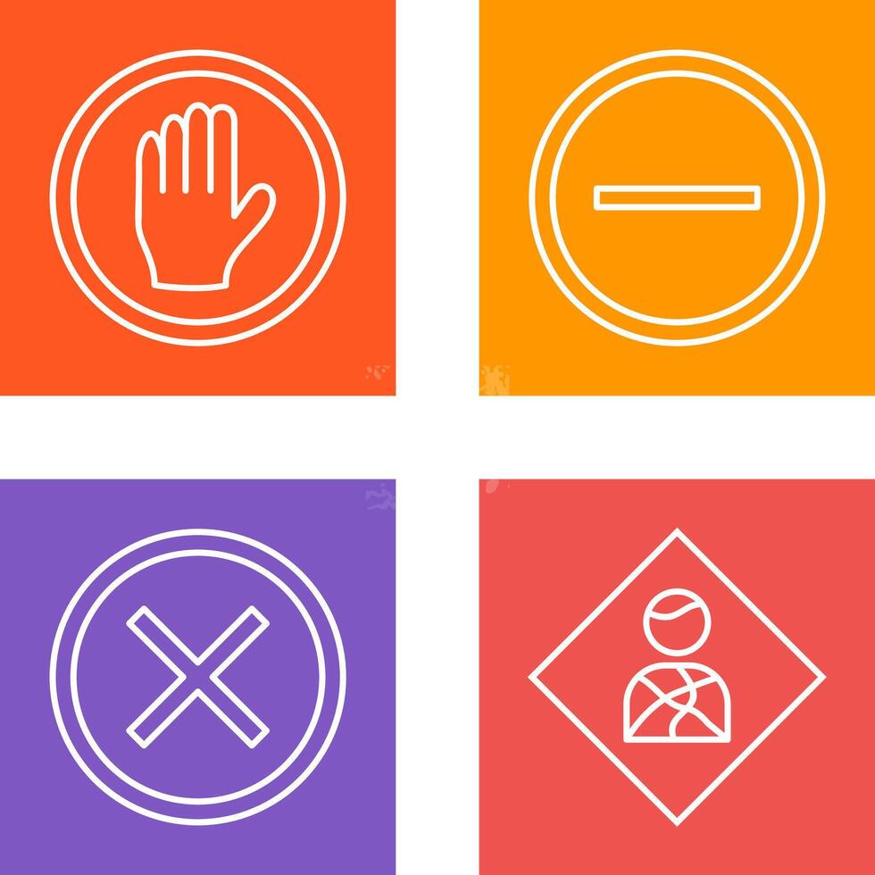 halt and entry prohibited Icon vector