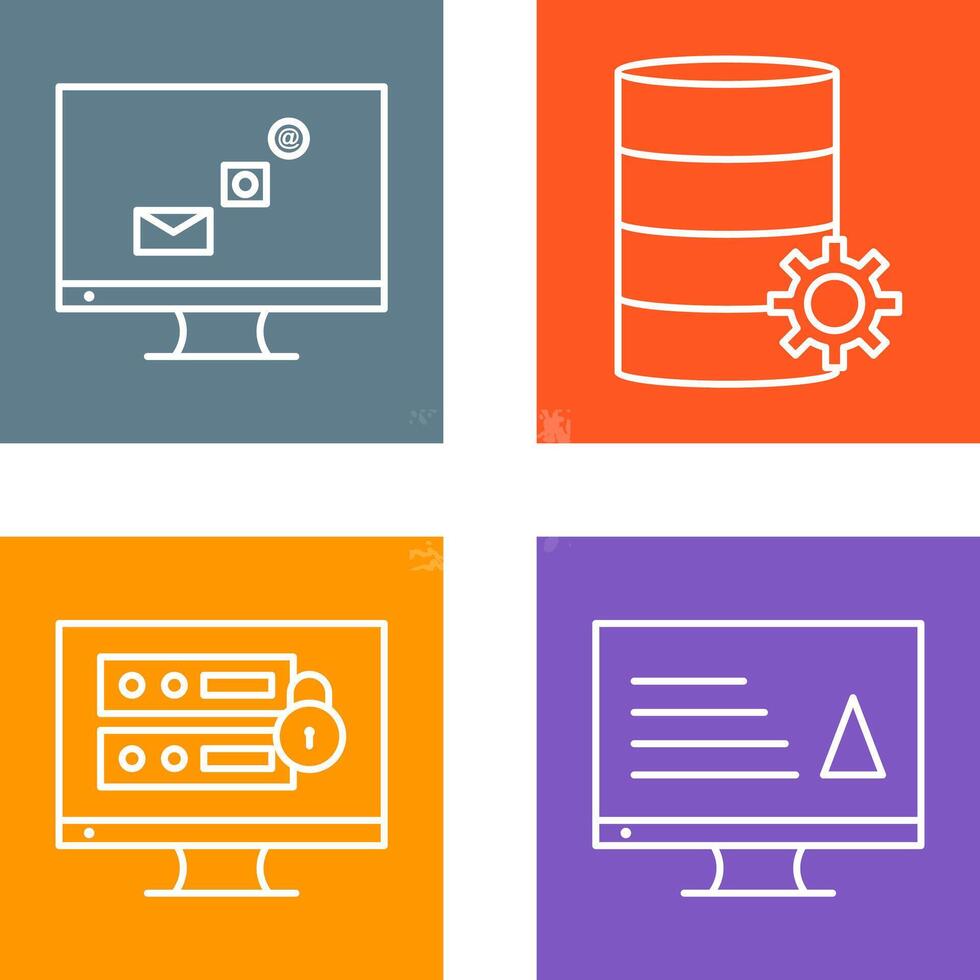 digital marketing and database management Icon vector
