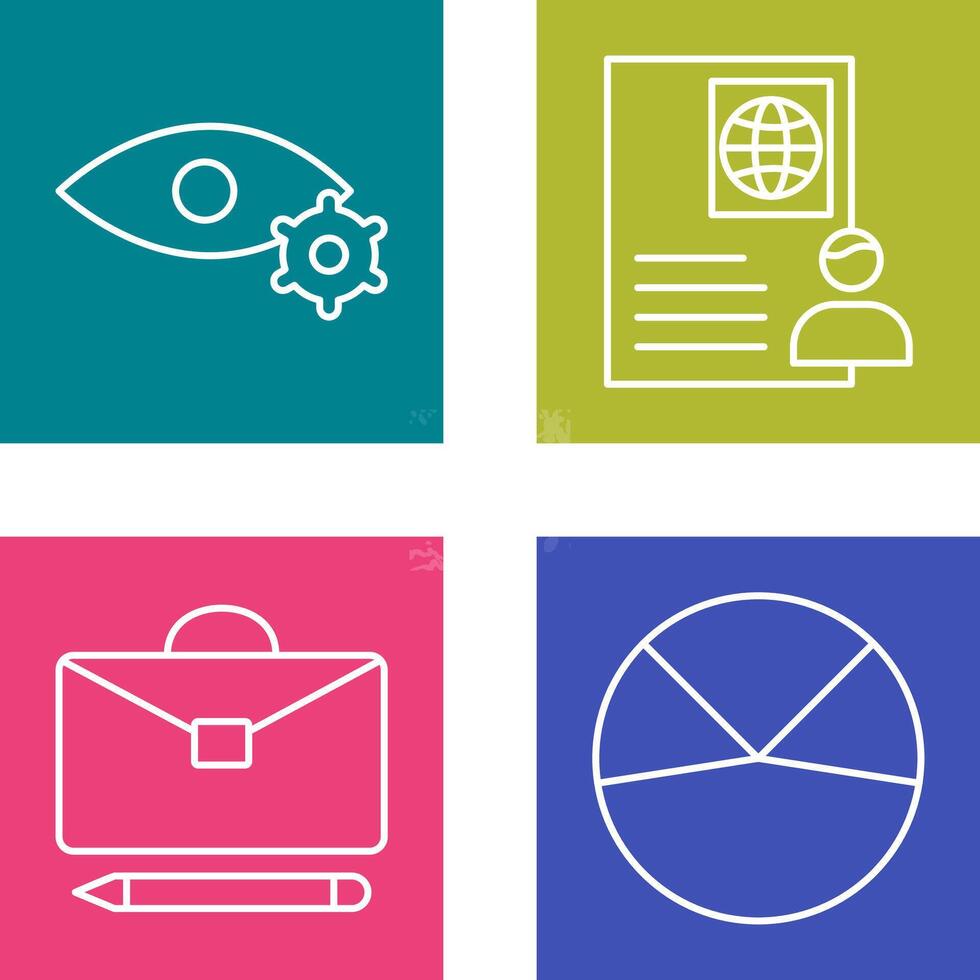 view setting and global profile Icon vector