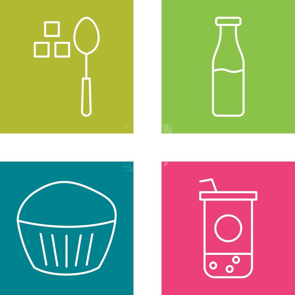 sugar and Milk bottle Icon vector