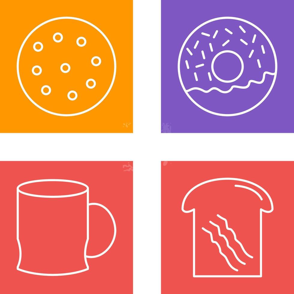 cookie and doughnut Icon vector