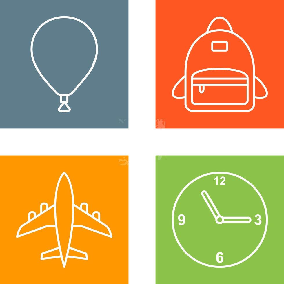 balloon and bag pack Icon vector